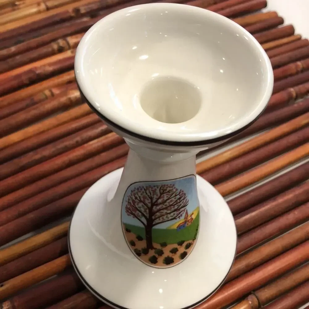 Villeroy & Boch Laplau Design Naïf 4-3/4” Porcelain Candle‎ Holder FLAWLESS